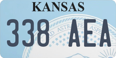 KS license plate 338AEA