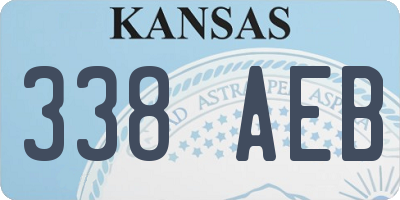 KS license plate 338AEB