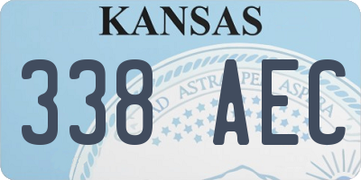 KS license plate 338AEC