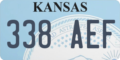 KS license plate 338AEF