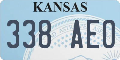 KS license plate 338AEO
