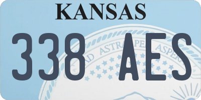 KS license plate 338AES