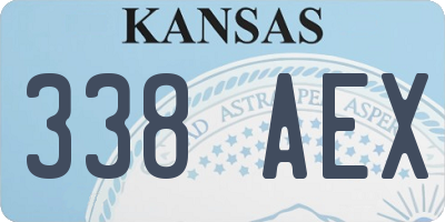 KS license plate 338AEX