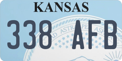KS license plate 338AFB