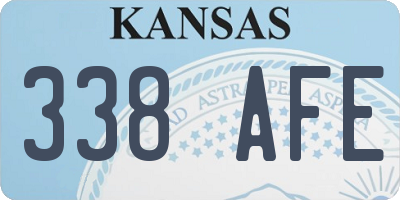 KS license plate 338AFE