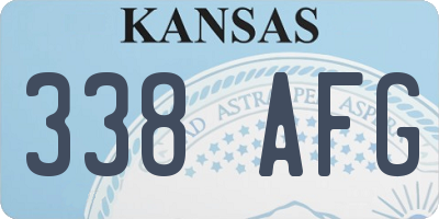 KS license plate 338AFG
