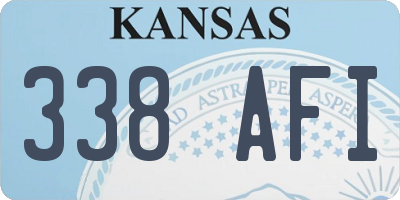 KS license plate 338AFI