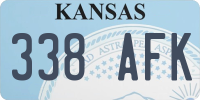 KS license plate 338AFK