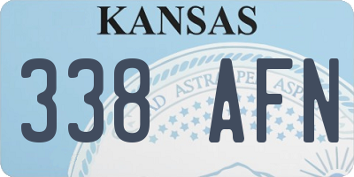 KS license plate 338AFN