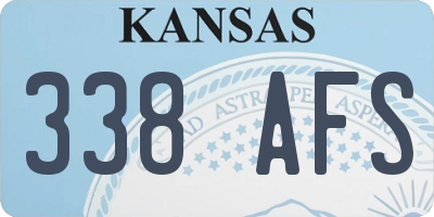 KS license plate 338AFS
