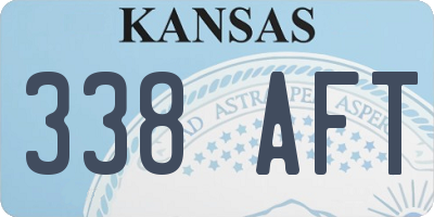 KS license plate 338AFT