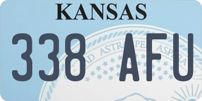 KS license plate 338AFU