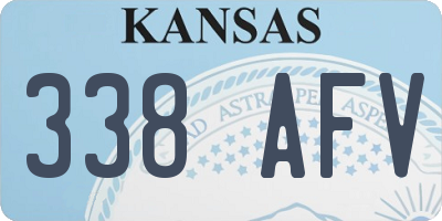 KS license plate 338AFV