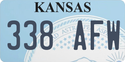 KS license plate 338AFW