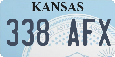 KS license plate 338AFX