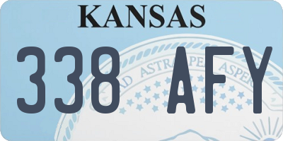 KS license plate 338AFY