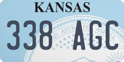 KS license plate 338AGC