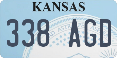 KS license plate 338AGD