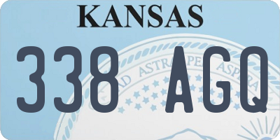 KS license plate 338AGQ
