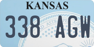 KS license plate 338AGW