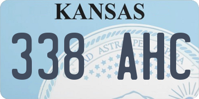KS license plate 338AHC