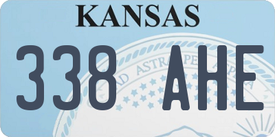 KS license plate 338AHE