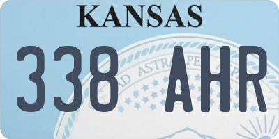 KS license plate 338AHR