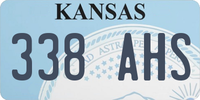 KS license plate 338AHS