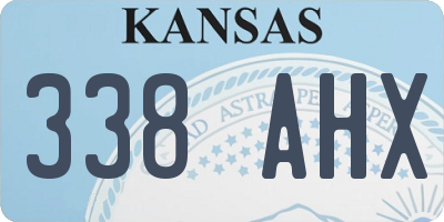 KS license plate 338AHX