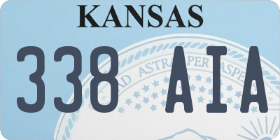 KS license plate 338AIA