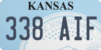 KS license plate 338AIF