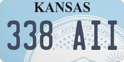 KS license plate 338AII
