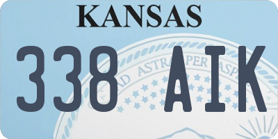 KS license plate 338AIK