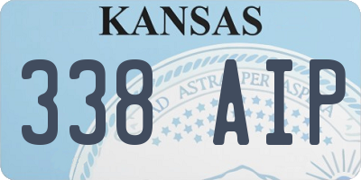 KS license plate 338AIP