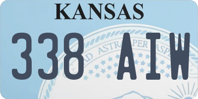 KS license plate 338AIW
