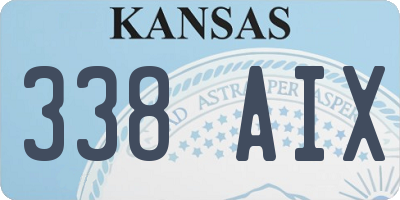 KS license plate 338AIX