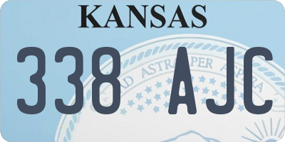 KS license plate 338AJC