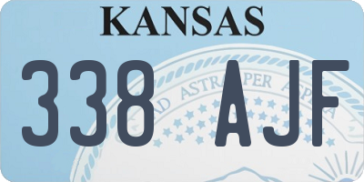 KS license plate 338AJF