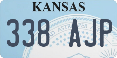 KS license plate 338AJP