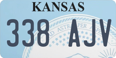 KS license plate 338AJV