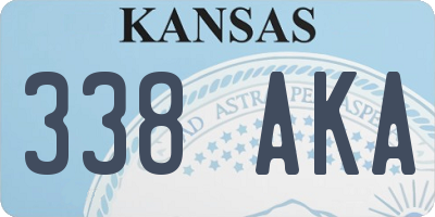 KS license plate 338AKA
