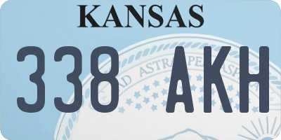 KS license plate 338AKH