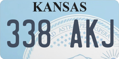 KS license plate 338AKJ
