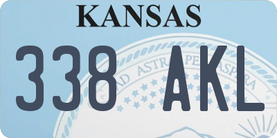 KS license plate 338AKL