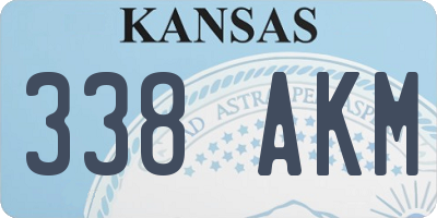 KS license plate 338AKM
