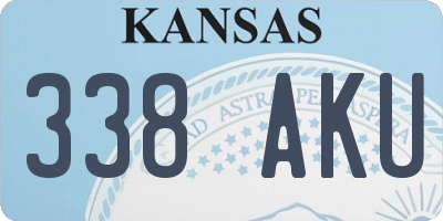 KS license plate 338AKU