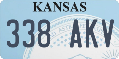 KS license plate 338AKV