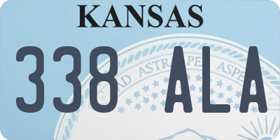 KS license plate 338ALA