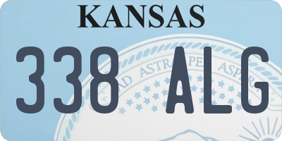 KS license plate 338ALG