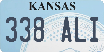 KS license plate 338ALI